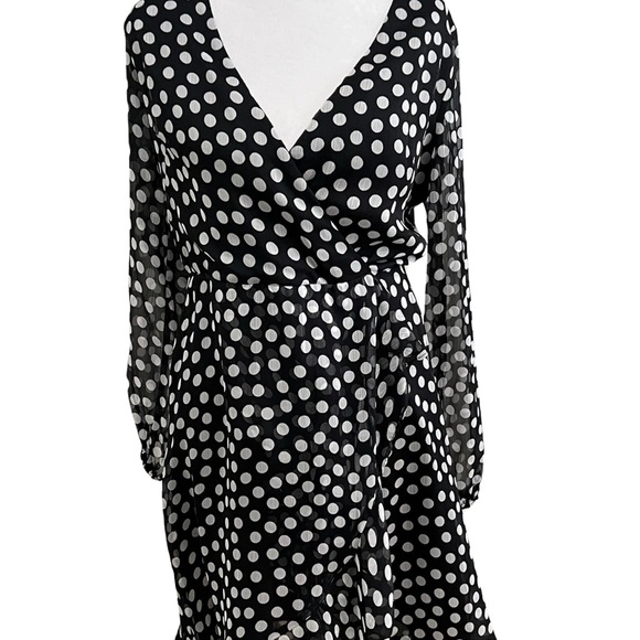 NWOT Taylor Navy Polka Dot Taylor Dress - Picture 1 of 8